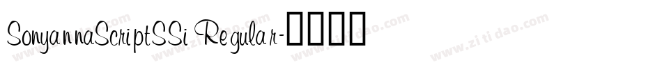 SonyannaScriptSSi Regular字体转换